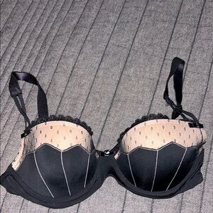 Elegant Black and Cream Women's Bra